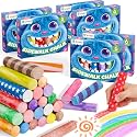 D-FantiX Washable Sidewalk Chalk for Kids & Toddlers, 36 PCS Bulk Pack (6 Boxes of 6) Outside Toys, Outdoor Games Activities for Playground & Yard Art, Summer Party Favors Gifts, Goodie Bags Stuffers