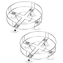 D.k 11 Stainless Steel Cylinder Trolly with 4 Wheels. LPG CylinderTrolly UNBREAKBLE Movable Cylinder Stand with Four Wheels Easy to Move (White Wheels, Pack Off 2)