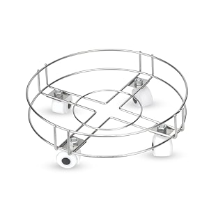 dk 11 stainless steel lpg cylinder trolley with 4 wheels unbreakable movable cylinder stand pack of 1