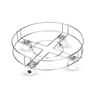 dk 11 stainless steel lpg cylinder trolley with 4 wheels unbreakable movable cylinder stand pack of 1