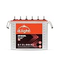 d.light Solar Invasol DLTT20060-150Ah @C10/ 12V Red Tall Tubular Inverter Battery for Home, Office, Shops | Higher backups, Low maintenence, Quick Recovery | 60 Months Warranty