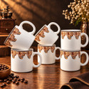 DMaiolica Pack of 6 Ceramic Bone China