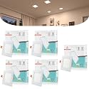 D'Mak 8W Square LED Panel Light, Conceal Ceiling Light &amp; Surface Light for POP &amp; False Ceiling, Recessed Downlight, Natural White, Pack of 5