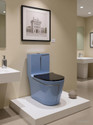 DOT C09 Premium Quality Grey Commode With Black Finishing LIne & Round Flush Button Gray Black Line Western Commode (MULTI COLOURS)