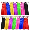 D.Q.Z Bulk Superhero-Capes and Masks for Adults 14 Sets Superhero Party Capes Dress Up Costume for Birthday Team Building