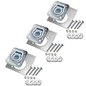 D-Ring Recessed 6,000 lb. Tie Down and Backing Plate w/2-1/2 Hardware 3-pack