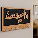 Premium 3D Wooden Key Holder with 6 Stainless Steel Hook for Living Room Wall Decor (Sparrow Key)