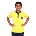 D V Enterprise Cotton Unisex Kendriya Vidyalaya T-Shirt with Collar Tshirt KV Kendriya Vidyalaya School Uniform Tshirt, School Tshirt (Yellow)