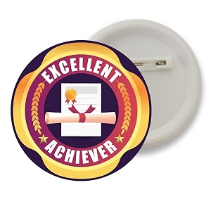 D2C Badges of Excellent Achiever Round Shape