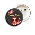 D2C Plastic Pin bride and groom badges