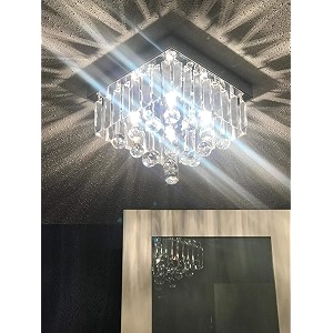 d4p 50cm 3in1 color crystal modern chandelier for living room hallway bedroom living room kitchen glass chandelierceiling light for living room restaurants hotelsceiling light crystal chandelier jhoomer flush mount lighting fixture modern raindrop pendant lamp for living room dining room bathroom bedroom width 50cm height 12 feet