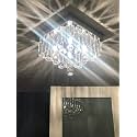 D4P 50cm 3in1 color Crystal Modern Chandelier for Living Room Hallway, Bedroom, Living Room, Kitchen/ Glass Chandelier/Ceiling Light for Living Room, Restaurants, Hotels/Ceiling Light Crystal Chandelier Jhoomer Flush Mount Li