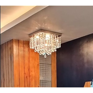 d4p 50cm crystal modern chandelier for living room hallway bedroom living room kitchen glass chandelierceiling light for living room restaurants hotelsceiling light crystal chandelier jhoomer flush mount lighting fixture modern raindrop pendant lamp for living room dining room bathroom bedroom width50cmheight 12 feet warmwhiteac