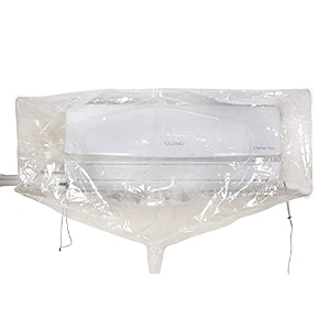 ac service wash bag waterproof cover with drain outlet for 15 ton to 2 ton split ac - clear polyvinyl chloride