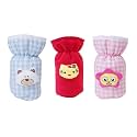 Soft Cotton Stretchable Baby Feeding Bottle Cover with Easy to Hold Strap for Newborn/Toddler Babies - Cute Attractive with Check Textile Print (Blue)