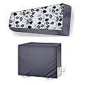 Split AC Cover Set Of Indoor And Outdoor Unit For 1.5 Ton Capacity Attractive Digital Prints/Dustproof/Water Resistant (Grey)