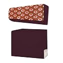 Split AC Cover Set of Indoor and Outdoor Unit for 1.5 Ton Capacity Attractive Digital Prints/Dustproof/Water Resistant (Brown Red)