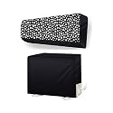 Split AC Cover Set of Indoor and Outdoor Unit for 1.5 Ton Capacity Attractive Digital Prints/Dustproof/Water Resistant (Black Dot)
