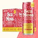 Da Bomb Sea Moss Coconut Water Drink, Strawberry Lemon, 12 Pack, 11.1 fl oz Cans, 3,300 mg Sea Moss, Electrolytes, No Added Sugar, Non-GMO, Dairy Free, Gluten Free