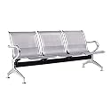 Da URBAN® Airport 3 Seater Three Seater Waiting Area Reception Chair (Silver)