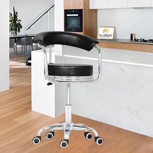da urban classic height adjustable amp revolving kids chair with wheels black 1 pc