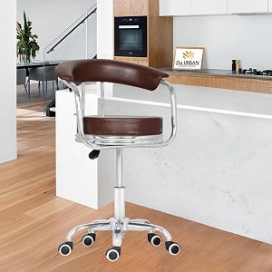 da urban classic height adjustable amp revolving kids chair with wheels brown 1 pc metal 457d x 483w x 737h cm