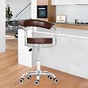 Da Urban® Classic Height Adjustable & Revolving Kids Chair with Wheels (Brown) (1 Pc) Metal, 45.7D x 48.3W x 73.7H Cm