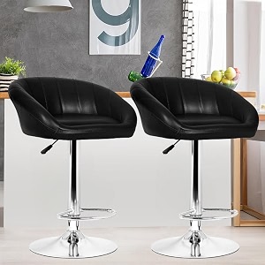 da urban mini pack of 2 height adjustable amp revolving bar stoolkitchen chair black