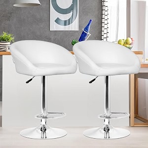 da urban mini pack of 2 height adjustable amp revolving bar stoolkitchen chair white