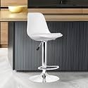 Da URBAN® Valure Height Adjustable &amp; Revolving Bar Stool/Kitchen Chair/Cafetaria Chair White (1 Pc)
