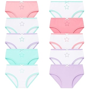 Girls 100 Pure Cotton Briefs Panties Pack