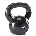 DAARA Vinyl Kettlebell (Black Series Premium Half Coating Vinyl Kettlebell 2KG to 48KG Proudly Made in India) (36 KG (79.86 LBS))