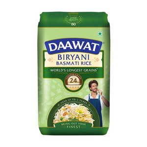 daawat biryani basmati riceworld longest rice grain expands 24mm1 kga basmati rice long grain raw 1 kg