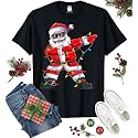 Dabbing Santa Christmas Red Lights T-Shirt for Men, Boys, Girls and Kids, Funny Dad Boyfriend Son