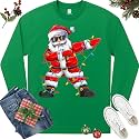 Dabbing Santa Christmas Red Lights T-Shirt for Men, Boys, Girls and Kids, Funny Dad Boyfriend Son