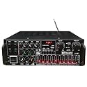 DaBeatz AV-326BT Bluetooth Mixer Amplifier – 4 Mic Karaoke & PA System with Echo, Delay, 10-Band EQ, Dual Power AC/DC, USB/SD/FM Support, Ideal for DJ, Party & Stage (300W)