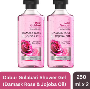 dabur gulabari body wash shower gel combo pack - damask rose  jojoba oil  100 soap free