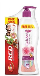 Dabur Gulabari Moisturizing Body Lotion with Free