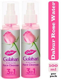 dabur gulabari rose water for glowing skin men  women