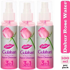 dabur gulabari rose water for glowing skin men  women