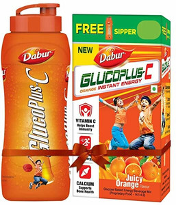 dabur new glucoplus c orange instant energy boost sports drink 1000 g orange flavored