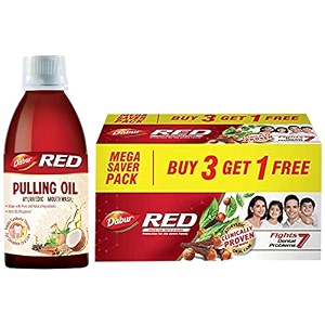 dabur red pulling oil amp red paste - 195ml