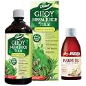 DABUR Red Pulling Oil &amp; Giloy Neem Tulsi Juice-195Ml