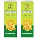 Dabur Sat Isabgol (Psyllium Husk) - 180/200 g | Rich in Fiber | Provides Effective Relief From Constipation & Bloating | Promotes Bowel Health | Non Habit Forming | 100% Ayurvedic (Pack of 2)