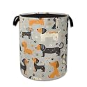 Dachshund Dog Laundry Basket Collapsible Laundry Hamper Clothes Storage Bin for Bathroom Bedroom Room Decor 16" X 20.8"