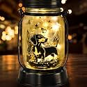 Dachshund Solar Lanterns Gifts for Women/Men, Wiener Dog Lovers, Pet Loss Memorial Lights, Garden Decor Yard/Patio/Backyard/Porch, kyoryuger Birthday Gift Sausage Dog Memorial Lights, Christmas Gifts