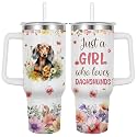 Dachshund Travel Mug for Girls,Vacuum Insulated Tumbler 40oz (dachshund)