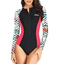 Daci Women One Piece Long Sleeve Swimsuits