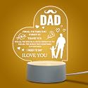 Dad Birthday Gift Engraved Night Light, Valentines Day Gifts for Dad from Daughter Son, Fathers Day, Christmas Lamp Gifts for Dad,Fathers Day,Christmas Gifts