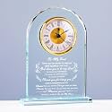 Dad Gifts For Fathers Day From Daughter Son - Crystal Clock Engraved Best Dad Ever Appreciation Gifts Father's Birthday Keepsake who Has Everything - Love Reminder Present for Thanksgiving Christmas